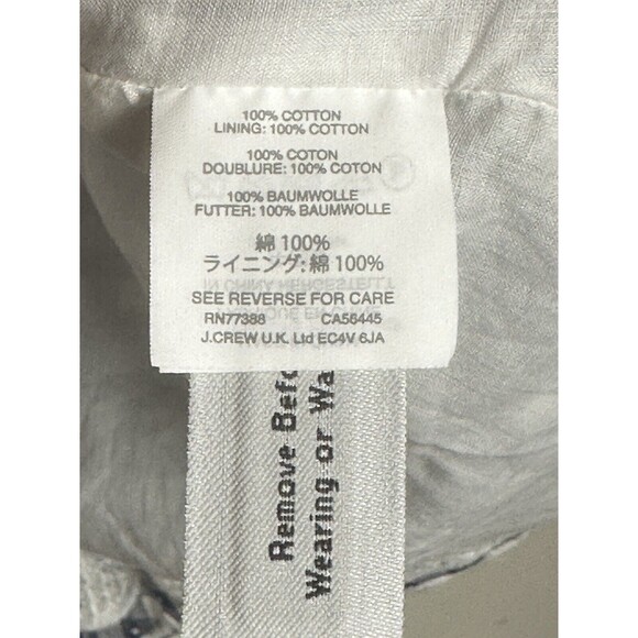 J Crew Blue White Gingham Plaid Ruffle Eyelet Tie Shoulder Top Blouse Size 4 NWT - Picture 8 of 10